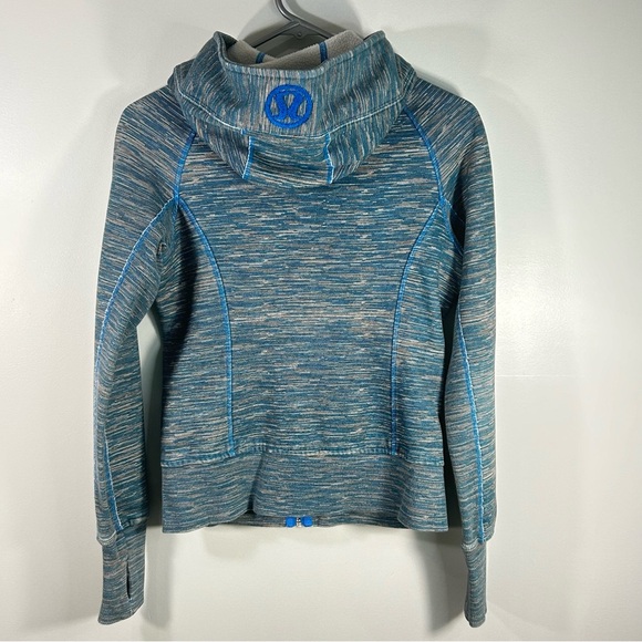 Lululemon Scuba Hoodie Stretch Women’s Sz 4 Blue Gray Full Zip Thumbholes W4A62S - Picture 11 of 15